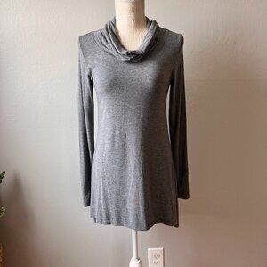 CUDDL DUDS Women's Stretch Long Sleeve Cowlneck Tunic Grey- Size S - New
